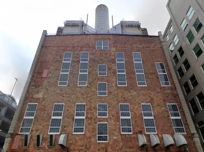 Google street view of red brick multi-story power plant building in Pittsburgh, PA.