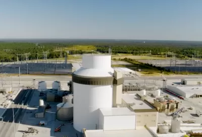 Aerial view of Plant Vogtle Unit 3 nuclear unit