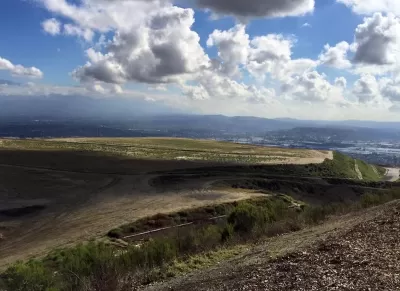 View of Puente Hills landfill site in Los Angeles County.