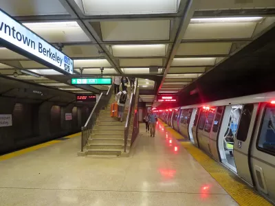 A Richmond-bound (Red Line) train at Downtown Berkeley station in June 2019