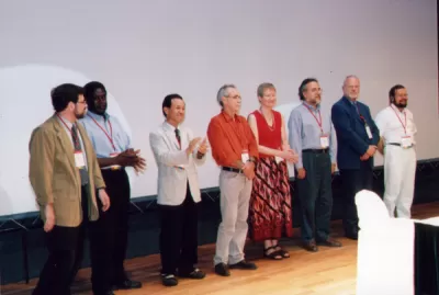 The Shanghai Statement signing at Tongji University on 14 July 2001.