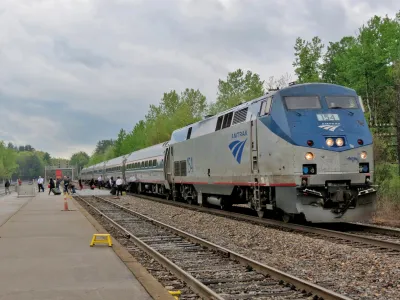 An older model Amtrak train