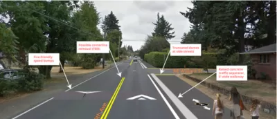 Alternative Pedestrian Walkway, 60th Avenue, Portland