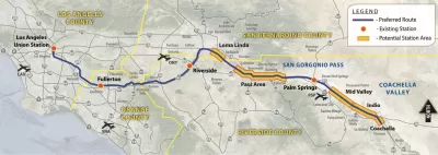 Proposed Coachella Valley Rail Project Map