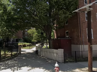 Google street view of Holland Gardens public housing complex