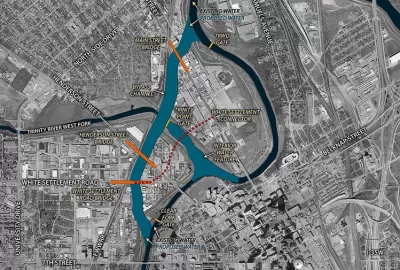 Map of Panther Island flood control project
