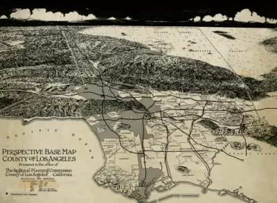 Vintage 1929 map of Los Angeles