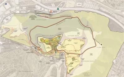 Bird's eye schematic of Puente Hills Landfill Park redevelopment project.