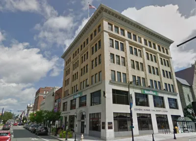 Google street view of former bank building in Pittsfield, Massachusetts.