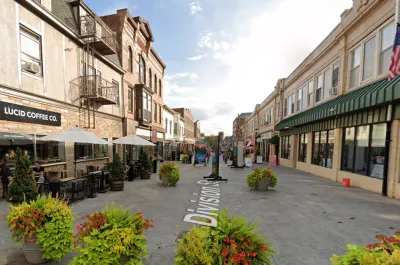 Google street view of small pedestrian street in Somerville, New Jersey.