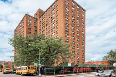 A brick apartment building in NYC