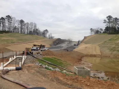 Road construction in Alabama.