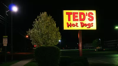 Ted's Hot Dogs signage