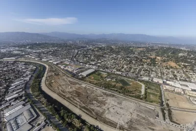 An aerial image of Taylor Yards along the Los Angeles River.