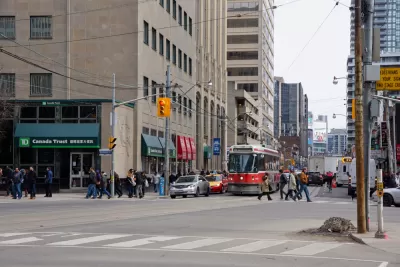 University Ave and Dundas Street in downtown Toronto