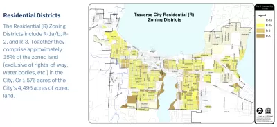 A map of zoning codes in the Michigan city of Traverse City.