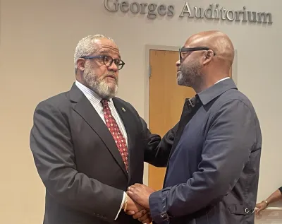 Two men shaking hands
