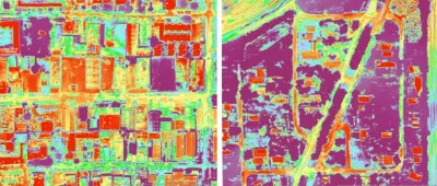 Heat map of two different neighborhoods in Houston, Texas.