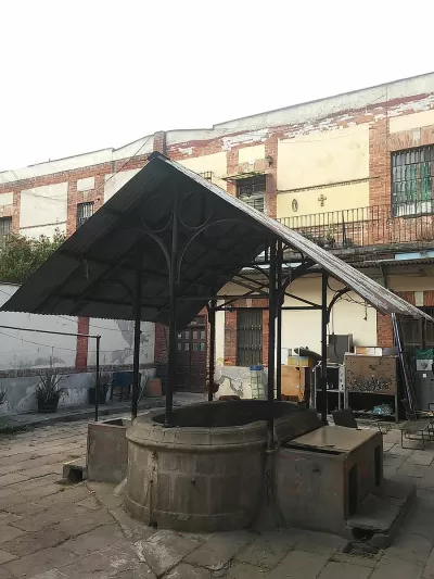 The courtyard of a vecindad in Mexico City's Centro Histórico