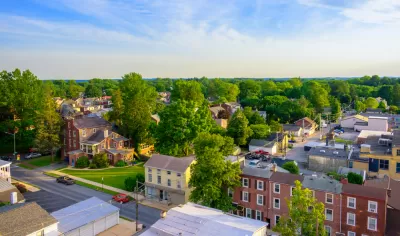 Aerial view of West Chester, Pennsylvania