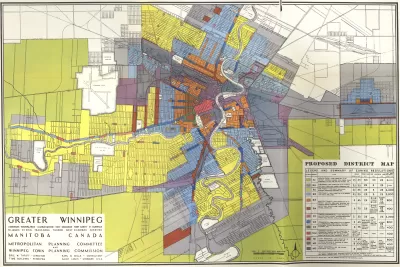 Zoning map of Winnipeg, Canada, 1947