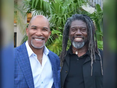 Headshot of Torey Carter-Conneen and Kona Gray standing together.