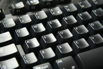 Close up of a black computer keyboard