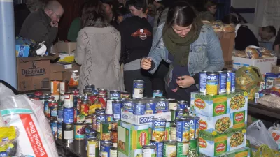  Volunteers prepared food and water supplies