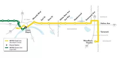 METRO Gold Line BRT System Map