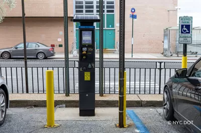 New York City electronic parking meter.