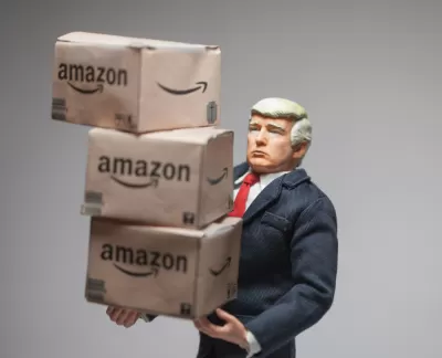 Jeff Bezos and Donald Trump