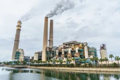 Coal plant on water body