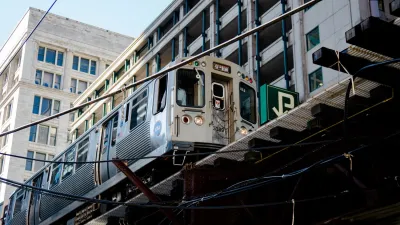 ELevated train in Chicago.