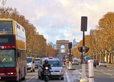 Champs-Elysees and Arc de Triomphe