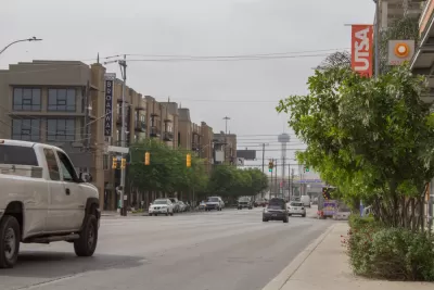 Street-level view of Broadway Street, San Antonio, Texas