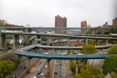 The ramps of the interchange between the Major Deegan Expressway and the Cross Bronx Expressway