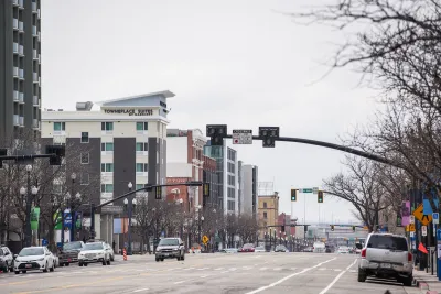Salt lake Ciy street in winter.