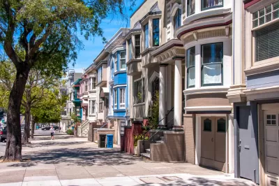 A row of Victorian homes in San Francisco, California