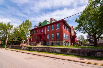 Swissvale, Pennsylvania, USA 6/8/2019 The former Denniston Elementary School on McClure Avenue. Currently being renovated into apartments.