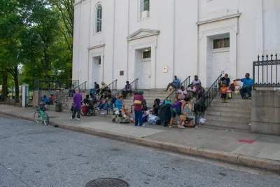 Baltimore, MD / USA - Sept 7th 2019: Act of Kindness Toiletries and Care Packages for Homeless People at Bum Park St Vincent Church