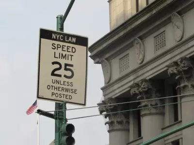 "25mph unless otherwise posted" speed limit sign in New York City