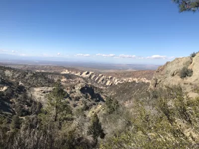 View of Devil's Punchbowl rock formations