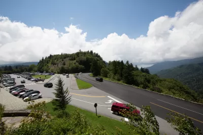 Parking area in Great Smoky Mountains National Park