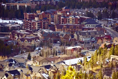 Aerial of Breckenridge, Colorado.