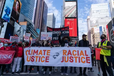 UN and New York City, Climate Week NYC 2020 is kicked off with a "March For Climate Justice NYC" on September 20, 2020 in New York City.