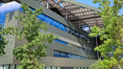 Energy efficient canopy over building at Cornell Tech