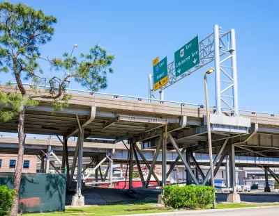 Claiborne Ave expressway passing over Claiborne Avenue in New Orleans