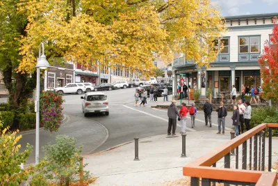 Roundabout in Friday Harbor, Washington.