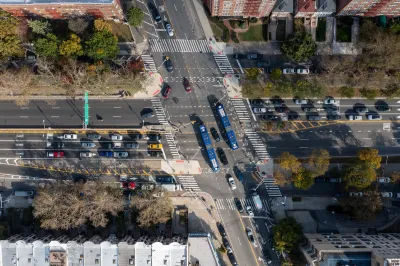 An Ariel view of Ocean Parkway, a busy six-lane highway