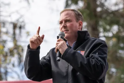 Republican candidate for Governor of New York Lee Zeldin speaks at campaign stop at American Legion Post in Thornwood on October 31, 2022.